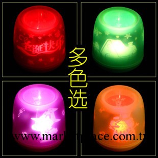 聖誕節用品 浪漫 LED聲控 投影蠟燭燈七彩燈 電子蠟燭 吹拍小夜燈工廠,批發,進口,代購