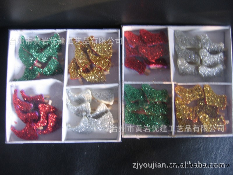 YJ0089廠傢熱銷各種造型聖誕金粉夾子(顏色可以訂做)工廠,批發,進口,代購