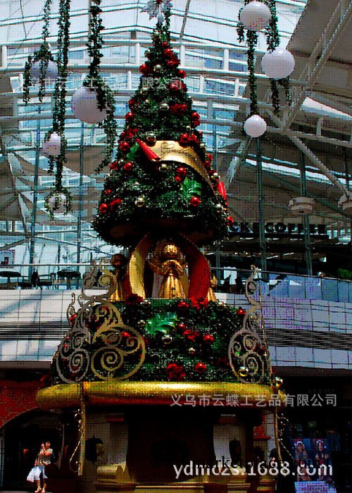 商場酒店鏤空聖誕樹裝飾工程 廣場聖誕樹套裝 大型聖誕樹場景佈置工廠,批發,進口,代購