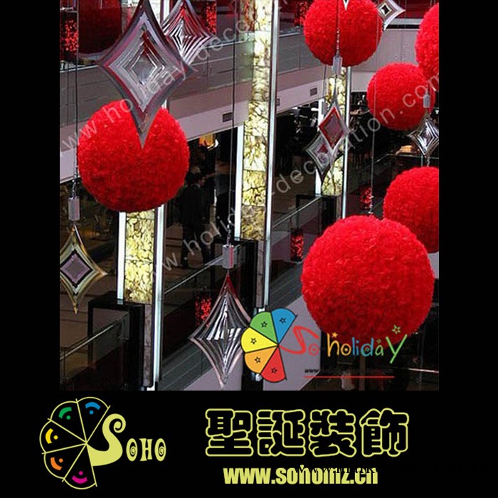 搜荷美裝工程定制 街道燈光聖誕裝飾 球類造型裝飾 廠傢直銷工廠,批發,進口,代購
