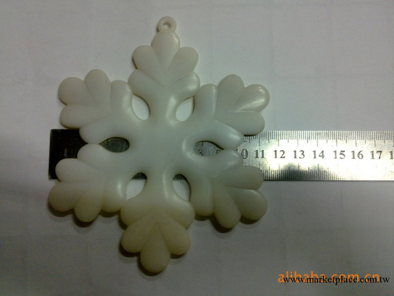 供應聖誕用品掛件12.5mm大塑料雪花工廠,批發,進口,代購