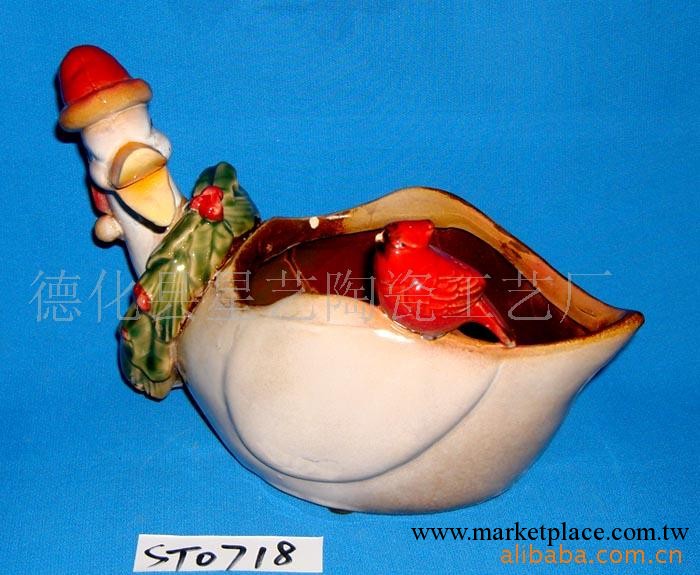 供應陶瓷工藝品(聖誕老人花缸)H0718工廠,批發,進口,代購