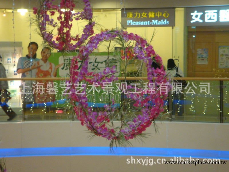 桃花球批發聖誕春節場地佈置裝飾春節美陳花球廠傢直銷花藝花環工廠,批發,進口,代購