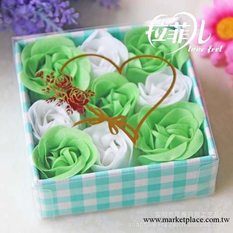 廠傢直銷拉菲兒創意9朵禮品盒裝玫瑰香皂花萬聖節聖誕節爆款禮物工廠,批發,進口,代購