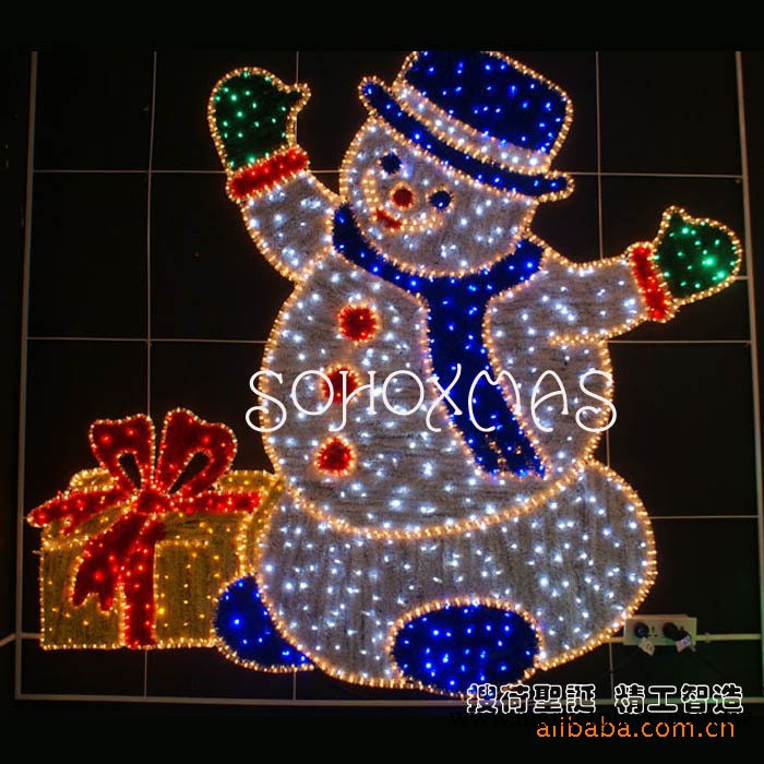 聖誕雪人禮包造型燈 聖誕裝飾品 聖誕燈帶造型 10隻起訂工廠,批發,進口,代購