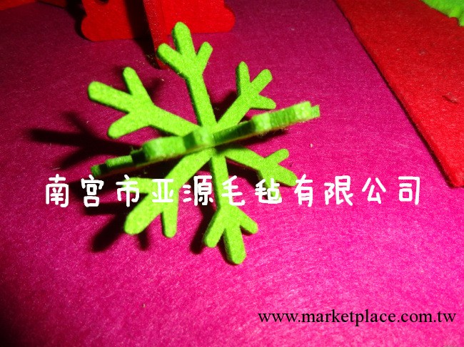 供應聖誕禮物 聖誕用品毛氈雪花工廠,批發,進口,代購
