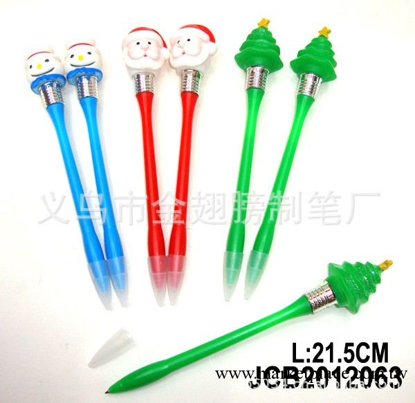 聖誕敲敲亮燈圓珠筆系列，熱賣聖誕系列圓珠筆，帶燈圓珠筆，禮品工廠,批發,進口,代購