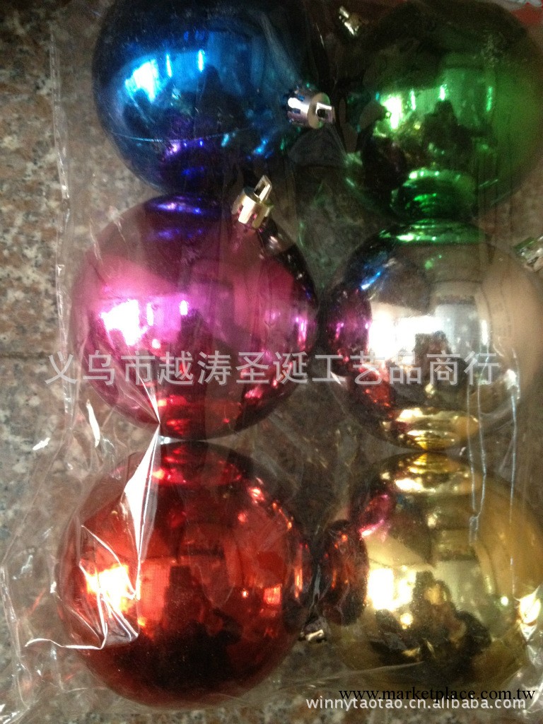 現貨批發8CM亮光聖誕球 6個裝 6色 聖誕禮品 聖誕樹裝飾 聖誕節工廠,批發,進口,代購
