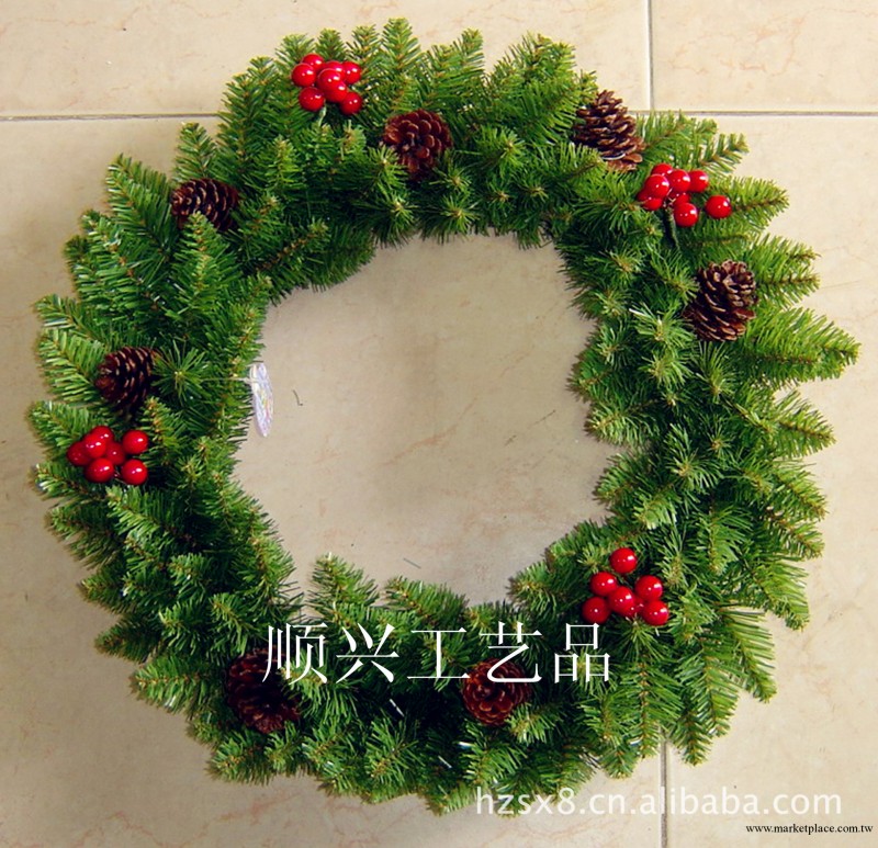 廠傢專業生產  聖誕花環  仿真聖誕環  聖誕裝飾用品  花環批發工廠,批發,進口,代購