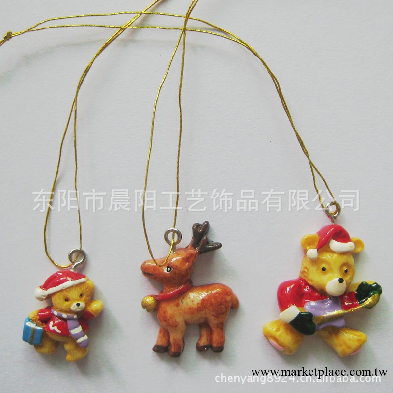 聖誕節場地裝飾用品 外貿樹脂掛件 聖誕鹿聖誕熊聖誕雪人掛件工廠,批發,進口,代購