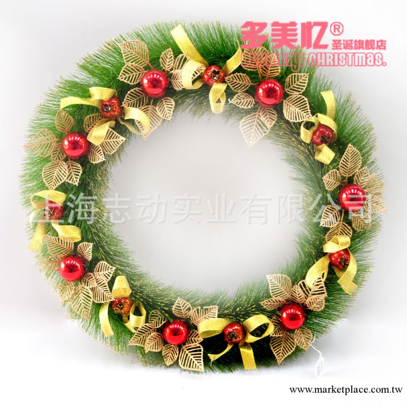 2013現貨批發 精美聖誕花環 CY120222亮球花環 裝飾品 掛飾 50CM工廠,批發,進口,代購