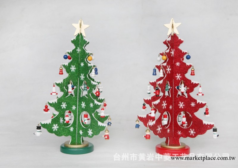 聖誕樹臺州廠傢直銷聖誕禮品工藝品飾品樹上掛著小木偶精美可愛批發・進口・工廠・代買・代購
