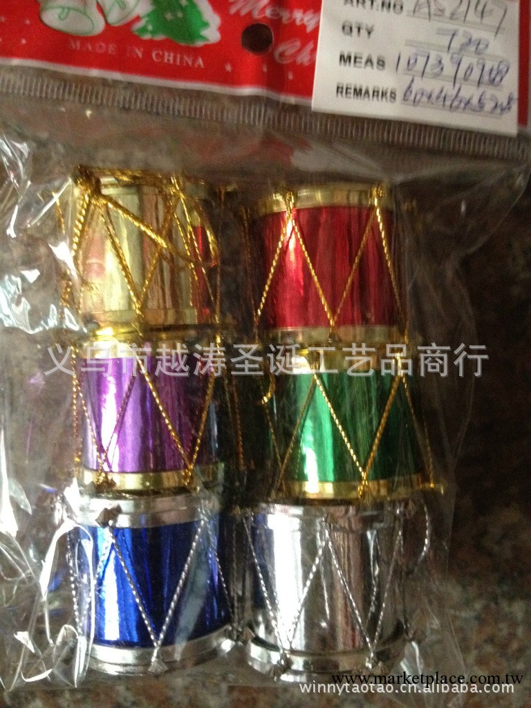 現貨批3CM普通聖誕鼓 聖誕禮品 聖誕樹裝飾 聖誕節工廠,批發,進口,代購