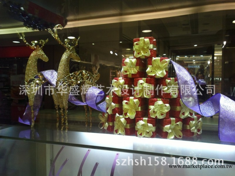 聖誕裝飾品/聖誕鹿/聖誕禮品盒/大型商場裝飾品/酒店裝飾品工廠,批發,進口,代購
