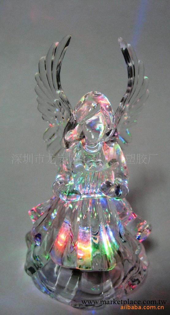 聖誕新款彩色變光天使工藝禮品  支持USB接口 透明天使聖誕禮品工廠,批發,進口,代購