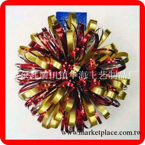 Fountain Bow 聖誕禮品花 紅金色PET手工花工廠,批發,進口,代購