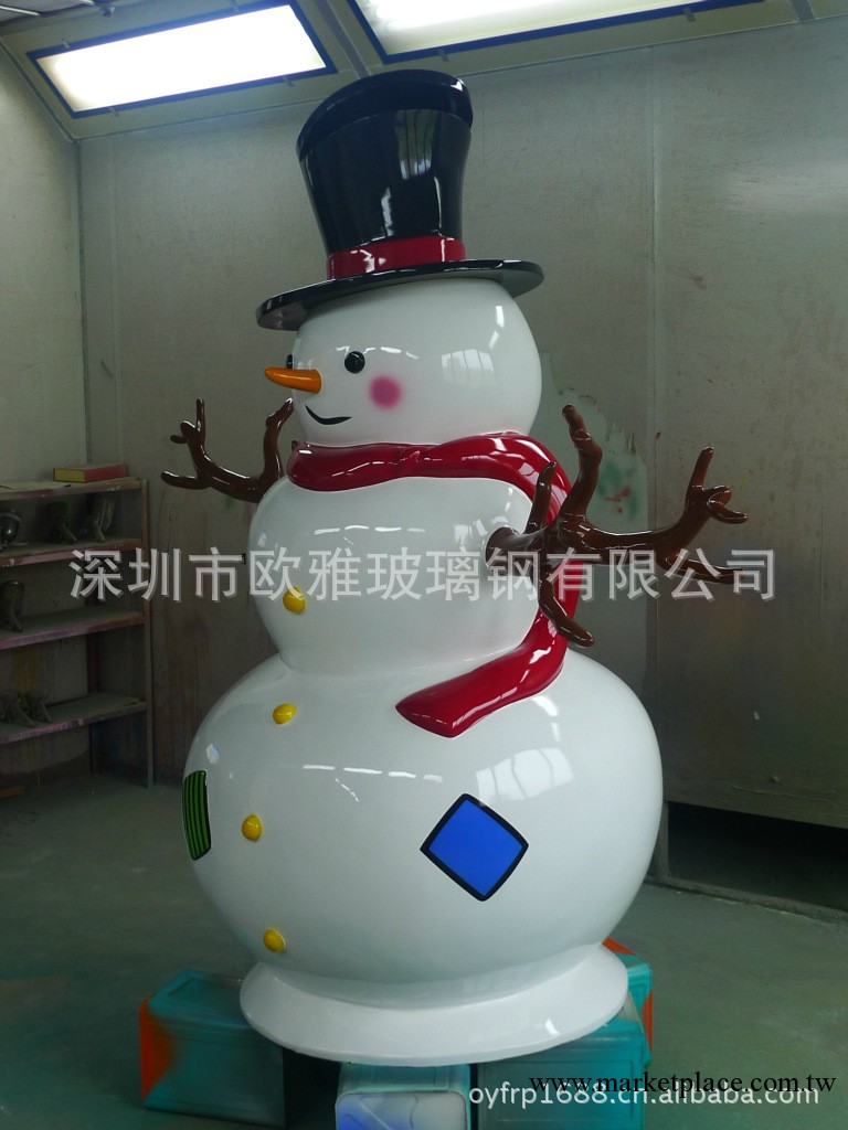 專業生產玻璃鋼聖誕雕塑，玻璃鋼雪人聖誕雕塑，一件起批！工廠,批發,進口,代購
