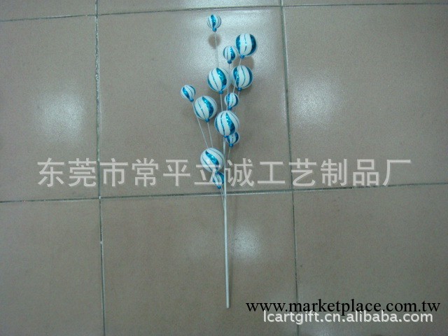 供應精美聖誕電鍍塑膠糖果系列圓球花插聖誕工藝品禮品工廠,批發,進口,代購
