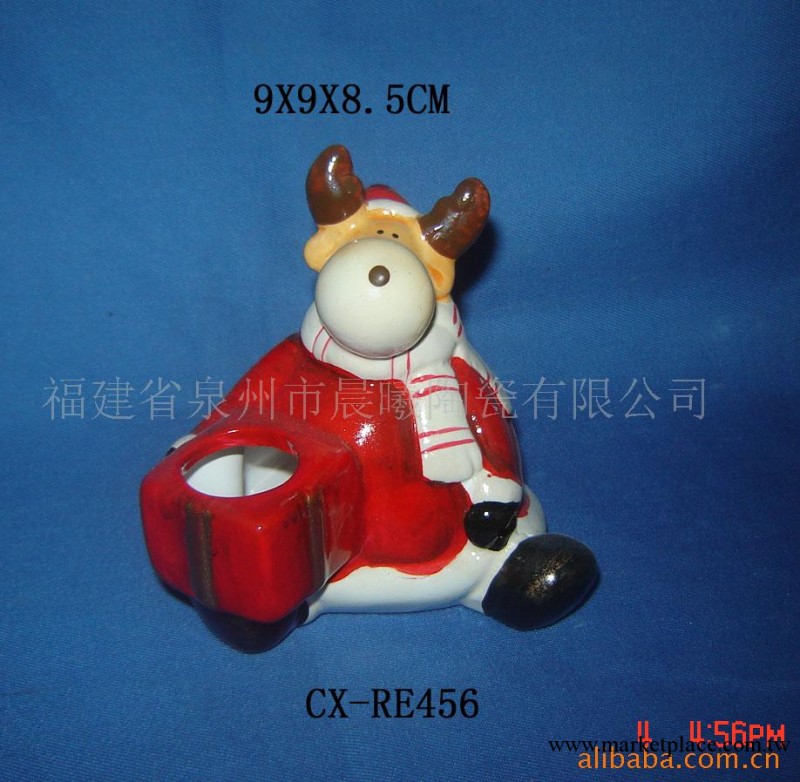 供應陶瓷聖誕禮品-聖誕老人-雪人-麋鹿-燭臺-燭房工廠,批發,進口,代購