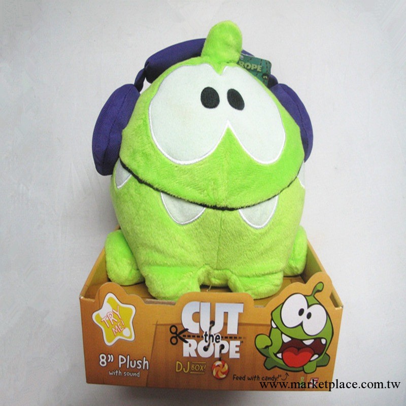 批發卡通毛絨玩具公仔cut the rope 割繩子糖果怪獸發聲音樂娃娃批發・進口・工廠・代買・代購