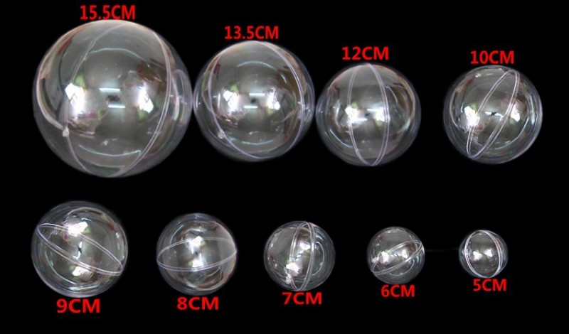 9CM透明空心圓球 聖誕圓球 透明塑料球水晶球掛飾 多款尺寸可選批發・進口・工廠・代買・代購