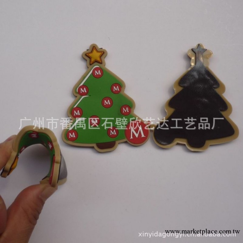 供應聖誕樹pvc軟膠冰箱貼 聖誕禮品 3d立體pvc冰箱貼 可彎曲特性工廠,批發,進口,代購