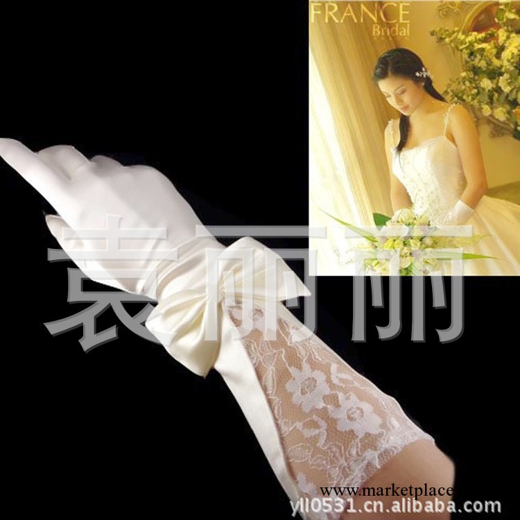 新娘配飾/婚紗配飾/新娘帶雙蝴蝶結手套工廠,批發,進口,代購