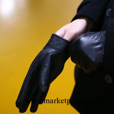 男士皮手套批發 全羊皮 內加保暖毛絨 品質高檔男士手套 黑色工廠,批發,進口,代購