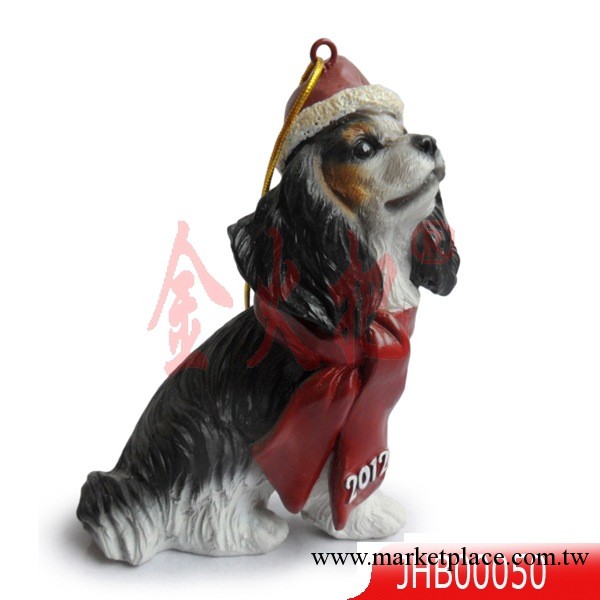 金火把直銷 樹脂聖誔裝飾 樹脂小狗工藝禮品 樹脂聖誕小狗雕雕像工廠,批發,進口,代購