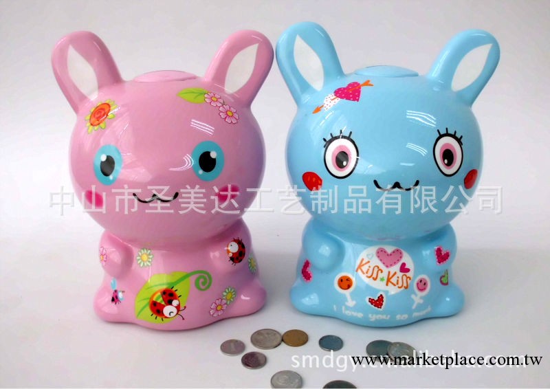 供應聖誕禮品可愛兔子卡通帶音樂儲錢罐工廠,批發,進口,代購