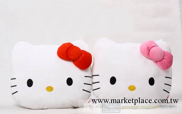 毛絨玩具Hello Kitty可愛凱蒂貓咪靠枕KT抱枕靠墊腰枕生日禮物工廠,批發,進口,代購
