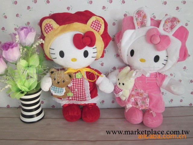 批發情侶hello kitty 抱小熊/穿衣KT貓工廠,批發,進口,代購