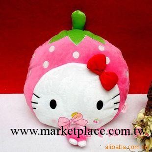 廠傢直銷 2013最新款 日單hello kitty變身粉色草莓靠墊/抱枕工廠,批發,進口,代購