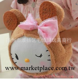 hello kitty凱蒂貓公仔暖手捂 餅幹KT貓蝴蝶結抱枕 毛絨玩具禮物工廠,批發,進口,代購
