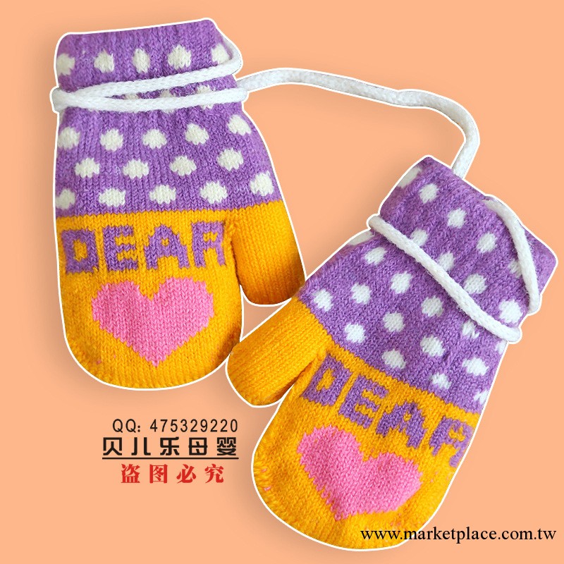 新款 嬰幼兒手套 毛線卡通全包手套 加厚保暖手套 閉眼兔 超可愛工廠,批發,進口,代購