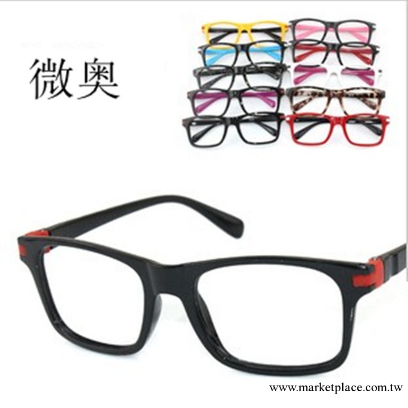 韓國新款眼鏡框潮男女時尚撞色框角框架眼鏡非主流方框眼鏡架批發批發・進口・工廠・代買・代購