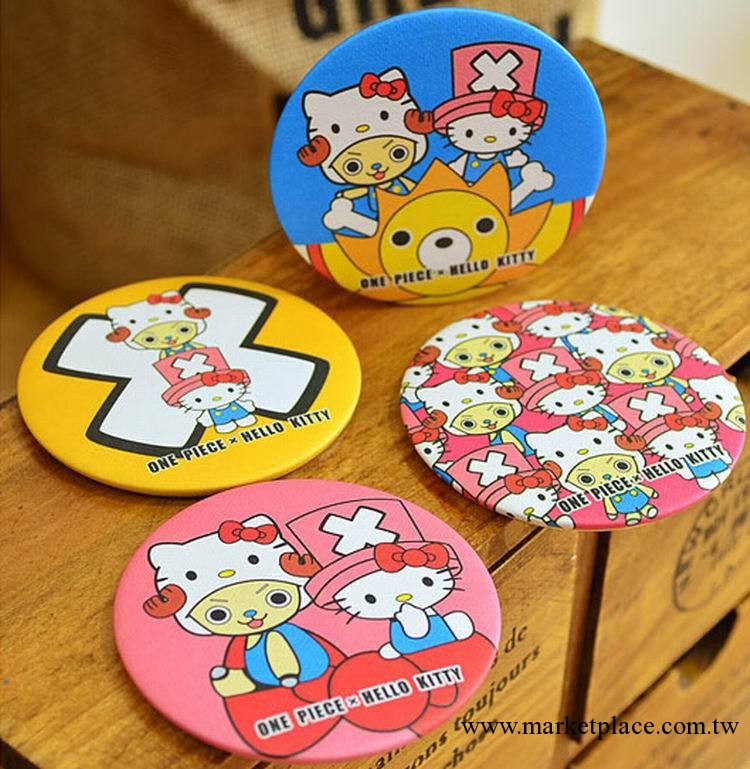 韓國人氣 hello kitty 喬巴系列可愛小鏡子 化妝鏡 隨身鏡工廠,批發,進口,代購