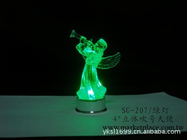 供應聖誕禮品 4"發光吹號天使座（紅 藍 綠 橙 雙色 七彩燈）工廠,批發,進口,代購