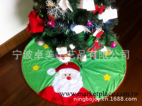 聖誕樹樹裙 聖誕老人圖案雙層短毛絨樹裙 聖誕節裝飾禮品道具樹裙工廠,批發,進口,代購