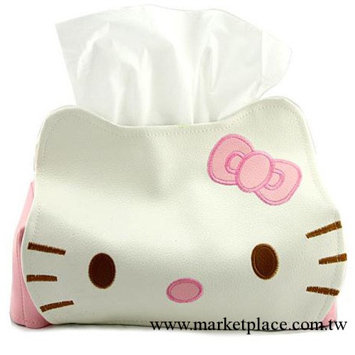 z可愛貓皮質紙巾抽 0.1一件代發混批發Hello Kitty可愛汽車紙巾盒工廠,批發,進口,代購