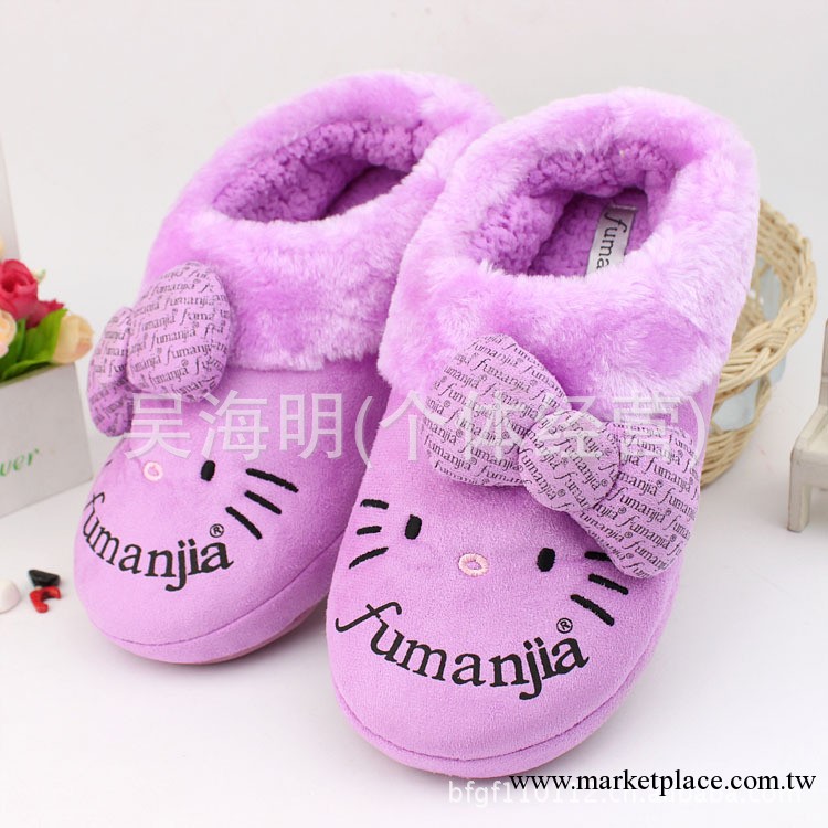 福滿傢hello kitty 包根卡通棉拖鞋 軟底木地板拖鞋 女士拖鞋工廠,批發,進口,代購