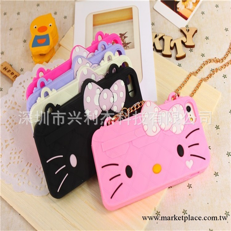 新款 Hello Kitty蘋果iPhone4S 5G/5S 5C軟膠套 拉鏈寶寶保護套工廠,批發,進口,代購