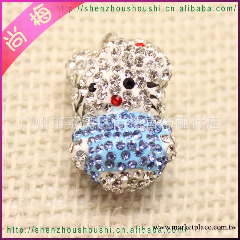 超閃hello kitty鑲鉆吊墜 可愛吊墜批發 YU-0129工廠,批發,進口,代購
