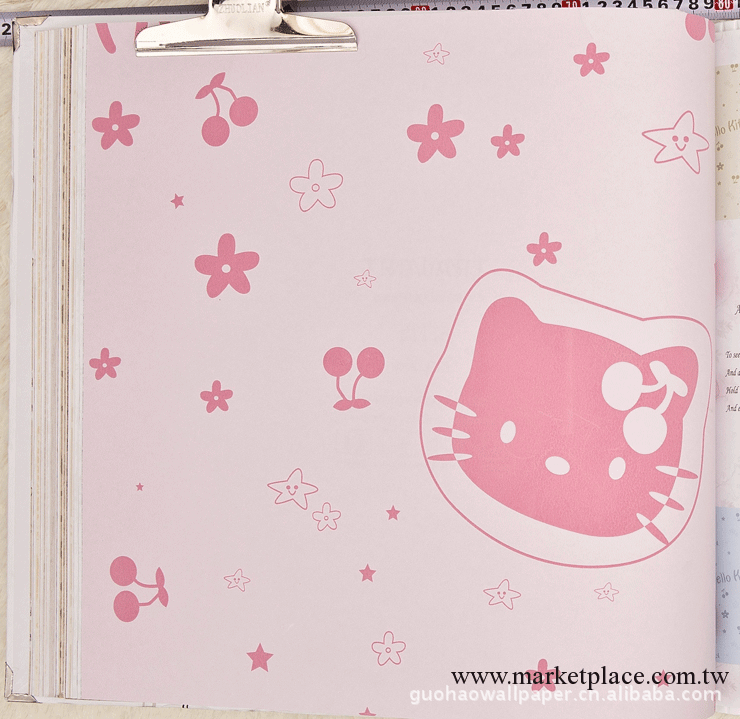 大量提供無紡環保壁紙 hello kitty可愛兒童房壁紙 卡通墻紙工廠,批發,進口,代購