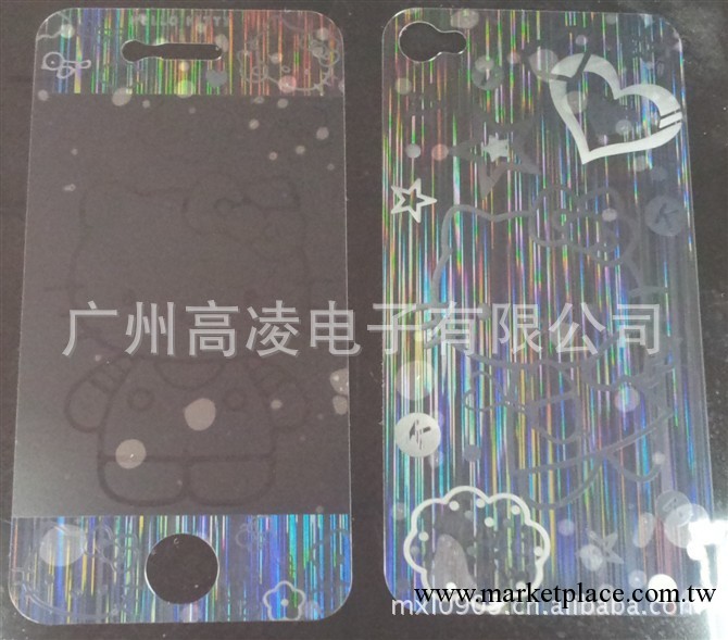 熱銷iphone4/4S  3D貼膜  雙片裝 hello kitty工廠,批發,進口,代購