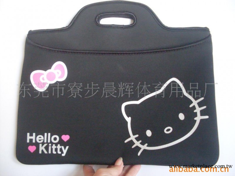 廠傢供應hello kitty手提電腦包，肩帶內膽包，潛水料電腦內包工廠,批發,進口,代購