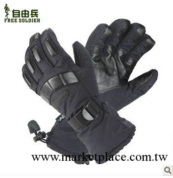 自由兵戶外 冬季戶外滑雪單車騎行保暖全指防滑防水綿羊皮手套工廠,批發,進口,代購
