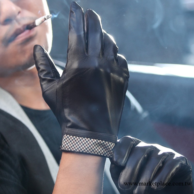 新款羊皮真皮手套冬天冬季加厚加絨保暖男士騎車分指手套批發廠傢工廠,批發,進口,代購
