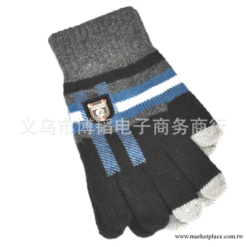 廠傢直銷 韓版時尚 冬季男士手套批發 加厚保暖針織手套義烏名牌工廠,批發,進口,代購
