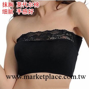 2013春夏韓版 莫代爾棉裹胸蕾絲黑白吊帶胸罩內衣女打底衫 抹胸工廠,批發,進口,代購